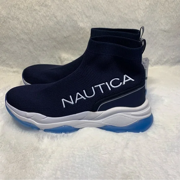 Nautica Men's High Sock Sneaker with Enhanced Ankle Support Style-Bowen Blue - Picture 6 of 12
